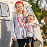 Family Matching Mother Child Multi-color Printed Casual Long Sleeve Shirts