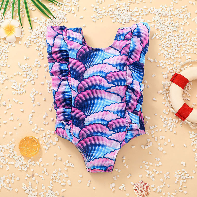 Kid Baby Girl One-piece Summer Sleeveless Triangle Swimsuit