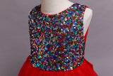 Kid Baby Girl Princess Sequins Sleeveless Flower Wedding Christmas Dresses