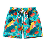 Summer Kids Boy Swimwear Fashion Striped Print Holiday Swimsuit