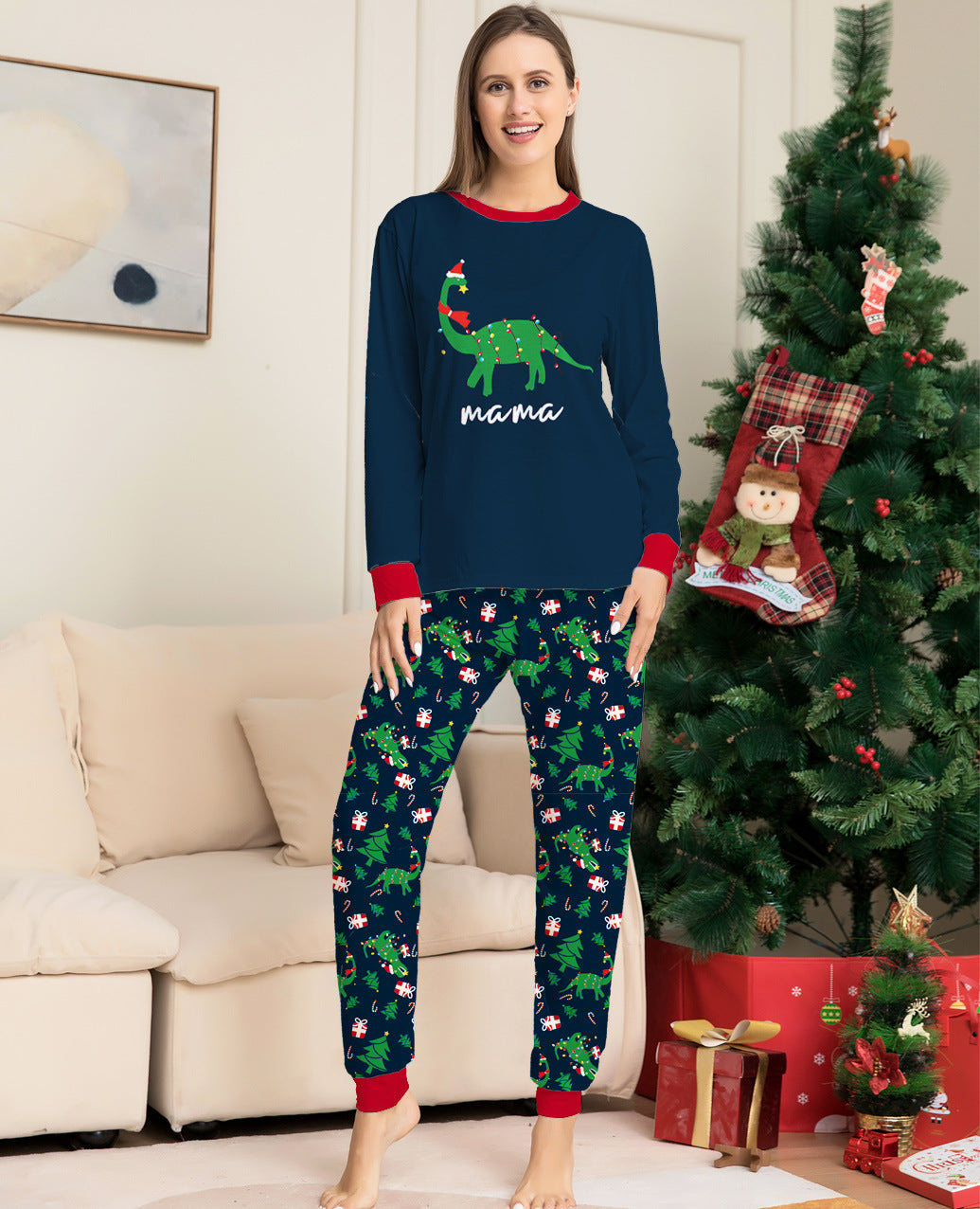 Family Matching Parent-child Printed Alphabet Animal Pajamas