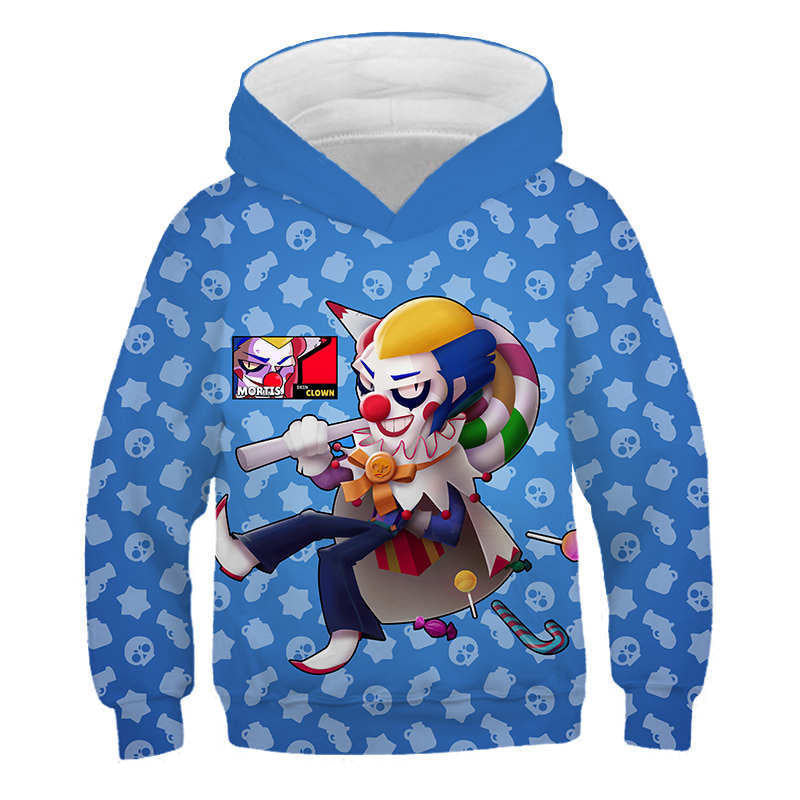 Children Kid Teens 3D Wilderness Brawl Fighting Crew Neck Hoodie