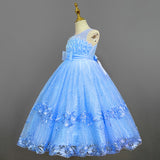 Kid Girl Princess Summer Flower Show Host Pompous Piano Performance Dresses