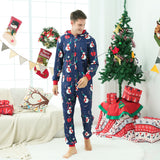 Parent-child Family Matching Christmas One-piece Pajamas