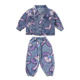 Kid Baby Girl Rabbit Cowboy Spring Autumn Leisure 2 Pcs Sets