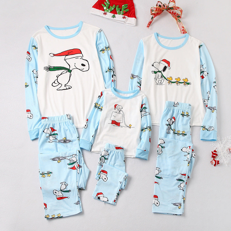 Family Matching Christmas Snoopy Print Pajamas