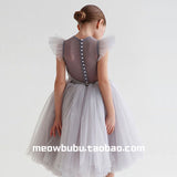 Kid Baby Girl Pompous Yarn Catwalk Birthday Princess Dresses