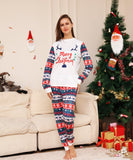 Family Snowman Flower Deer Letters Christmas Parent-child Pajamas