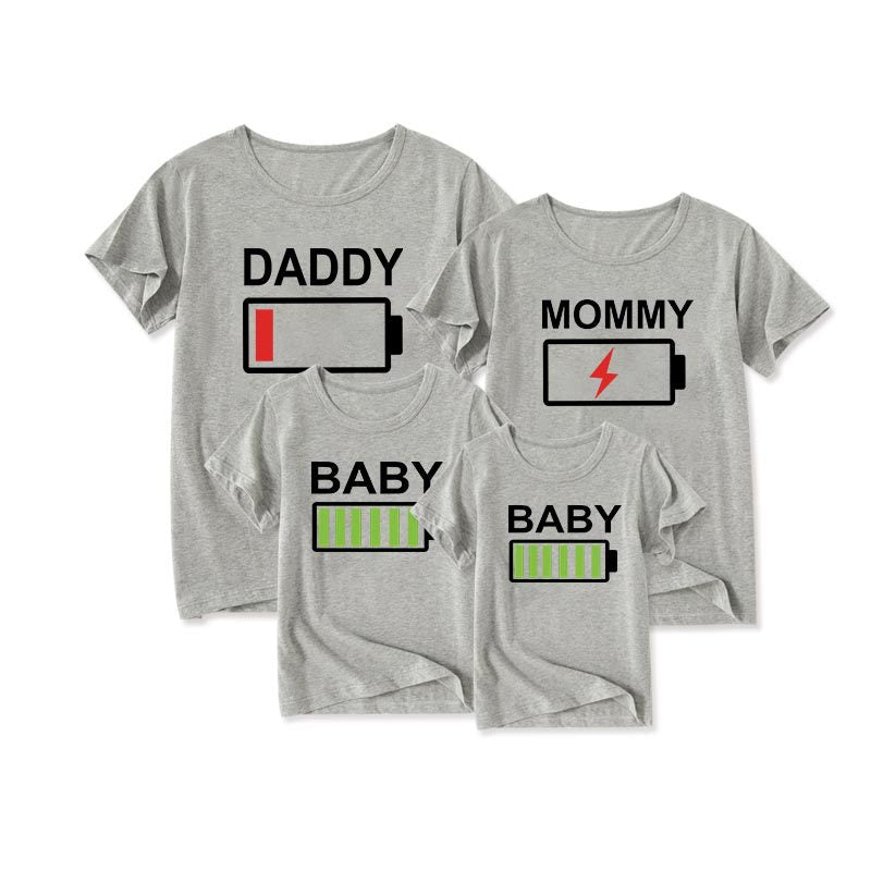 Family Matching Mother-daughter Short Sleeve T-shirt Cartoon Summer Tops