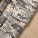 Kid Baby Girl Round Collar Bubble Sleeves Camouflage 2 Pcs Sets