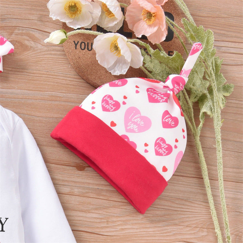 Baby Girl Set Valentine's Day Love Letter 3 Pcs Sets