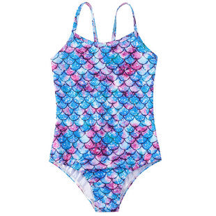 Kid Girls One-piece Swimsuit Mermaid Bathing Beach Swimwear