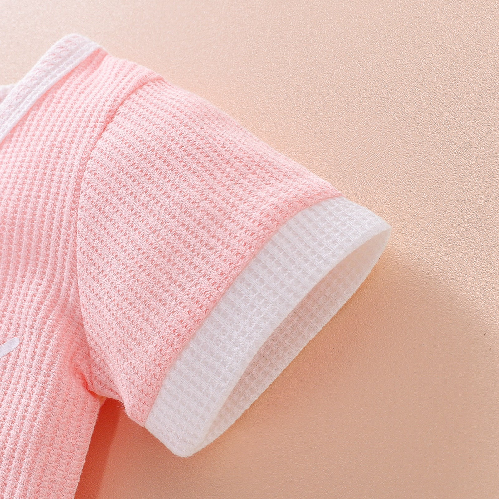 Easter Baby Suit Grid Offset Short Sleeve Rabbit 2 Pcs Sets