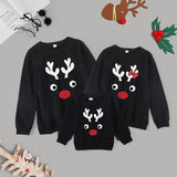 Family Matching Christmas Antler Printed Parent-child Cute Trend Shirts