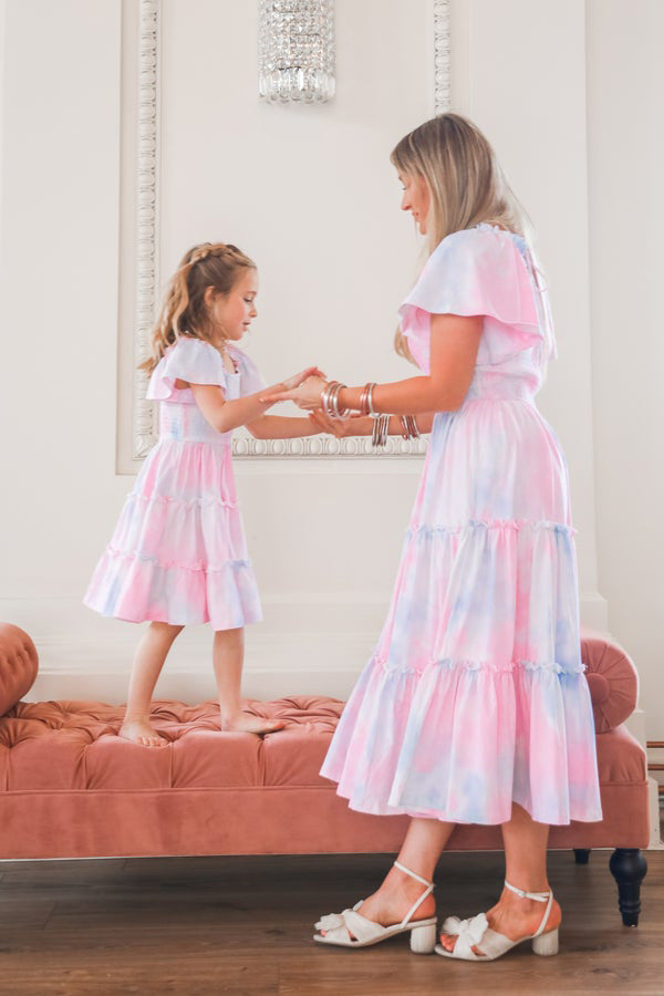 Family Matching Parent-child Sweet Leisure Holiday Dresses