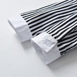 Kid Baby Boy Suit Long Sleeve Striped Suspenders Birthday Suits 2 Pcs Sets