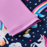 Kid Girls Swimsuit One-piece Long-sleeved Unicorn Cartoon Swimwear