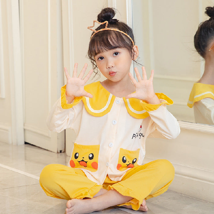 Kid Baby Girl Spring Autumn Pajamas Cute Cartoon Home Wear