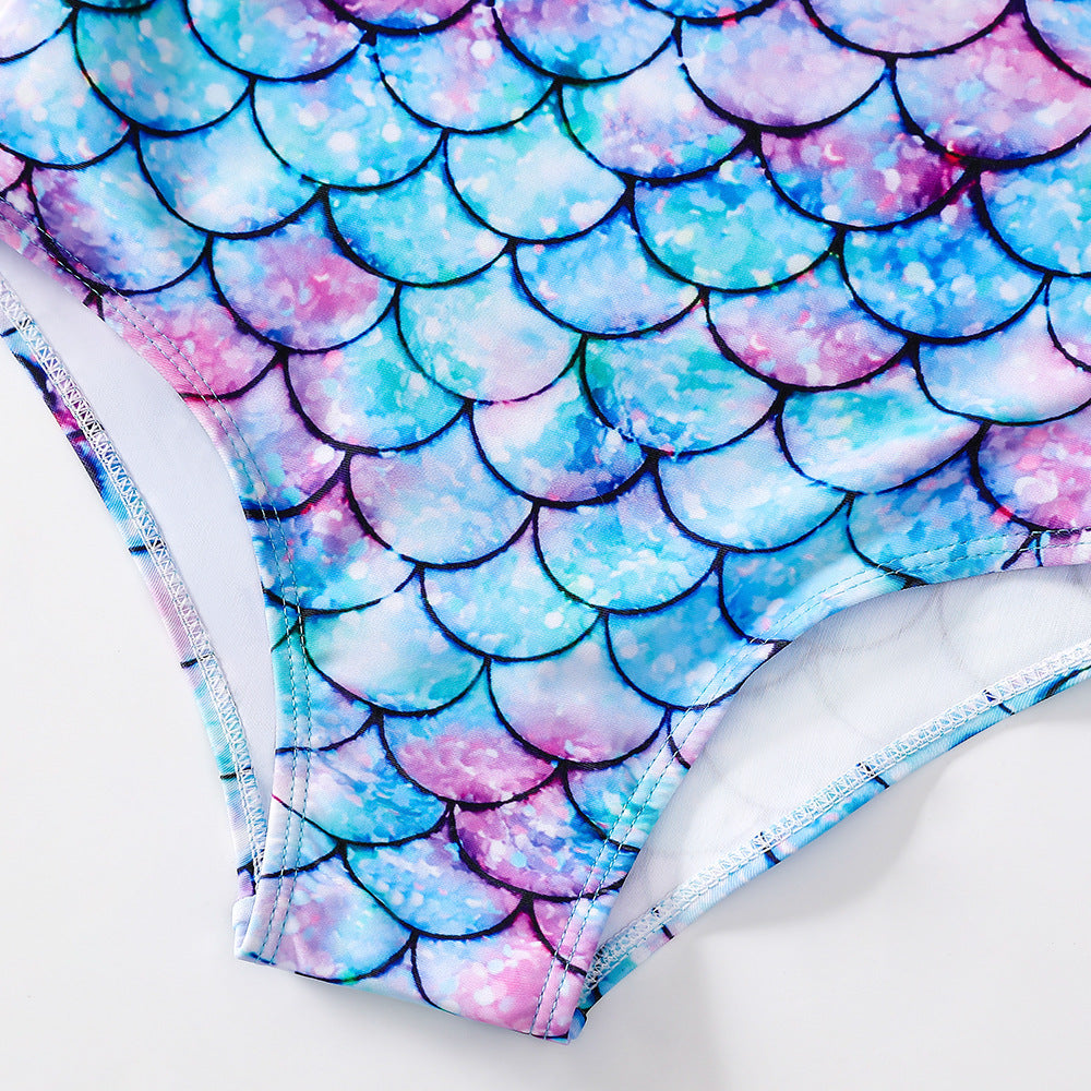 Kid Girls One-piece Swimsuit Mermaid Bathing Beach Swimwear