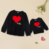 Family Matching Valentine's Day Love Letter Art Print Fashion T-shirt Hoodie