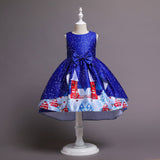 3-10T Kids Girls Elegant Princess Party Christmas New Year Dresses