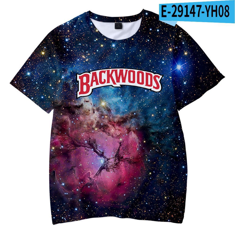 Kid Boy Backwoods Galaxy 3D Hoodies Pullover Short Sleeve Sweatshirt
