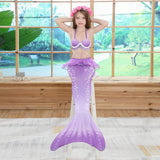 Summer Kid Baby Girl Mermaid Monofin Princess Swimsuit Bikini Bathing Suit