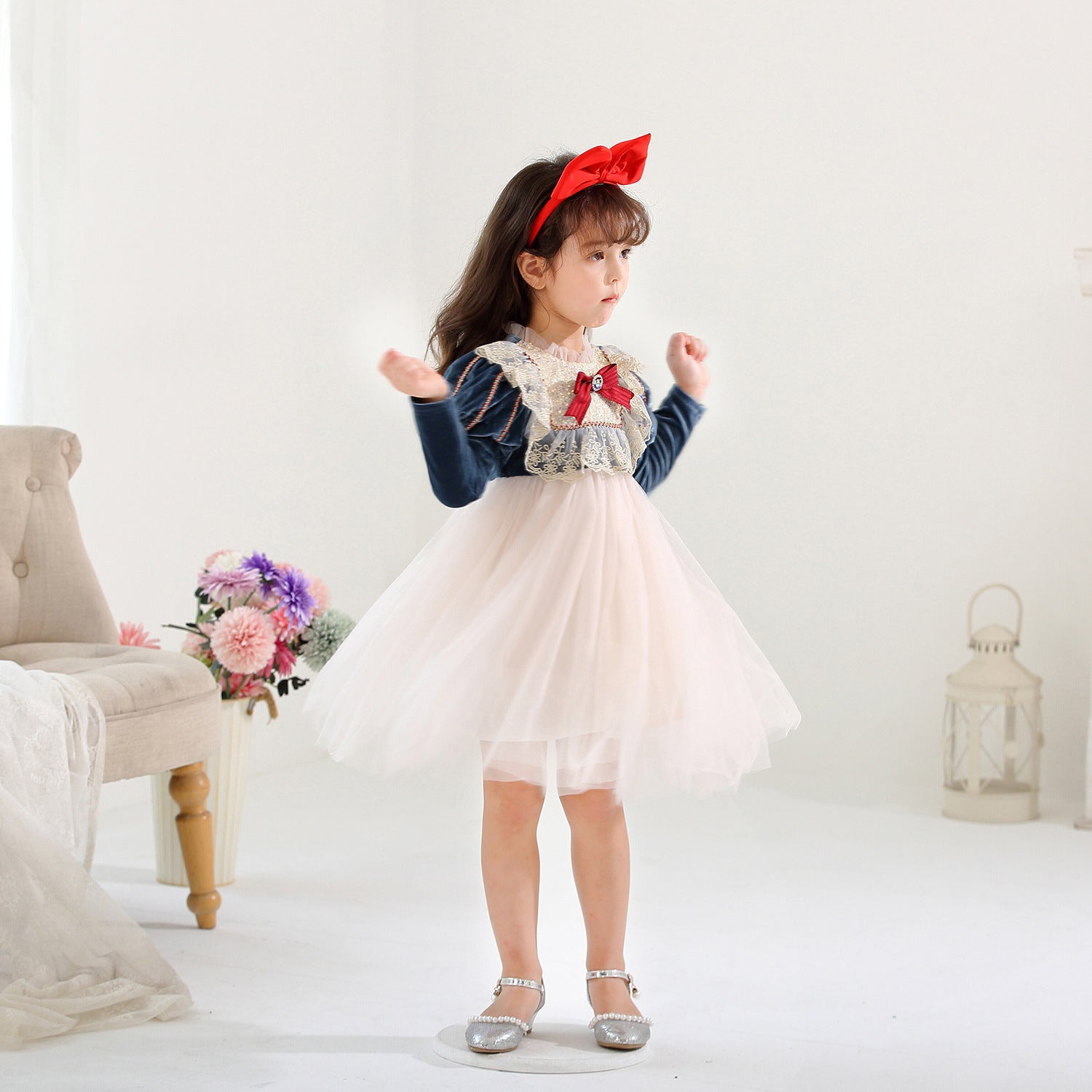 Kid Baby Girl Puffy Western Style Dress