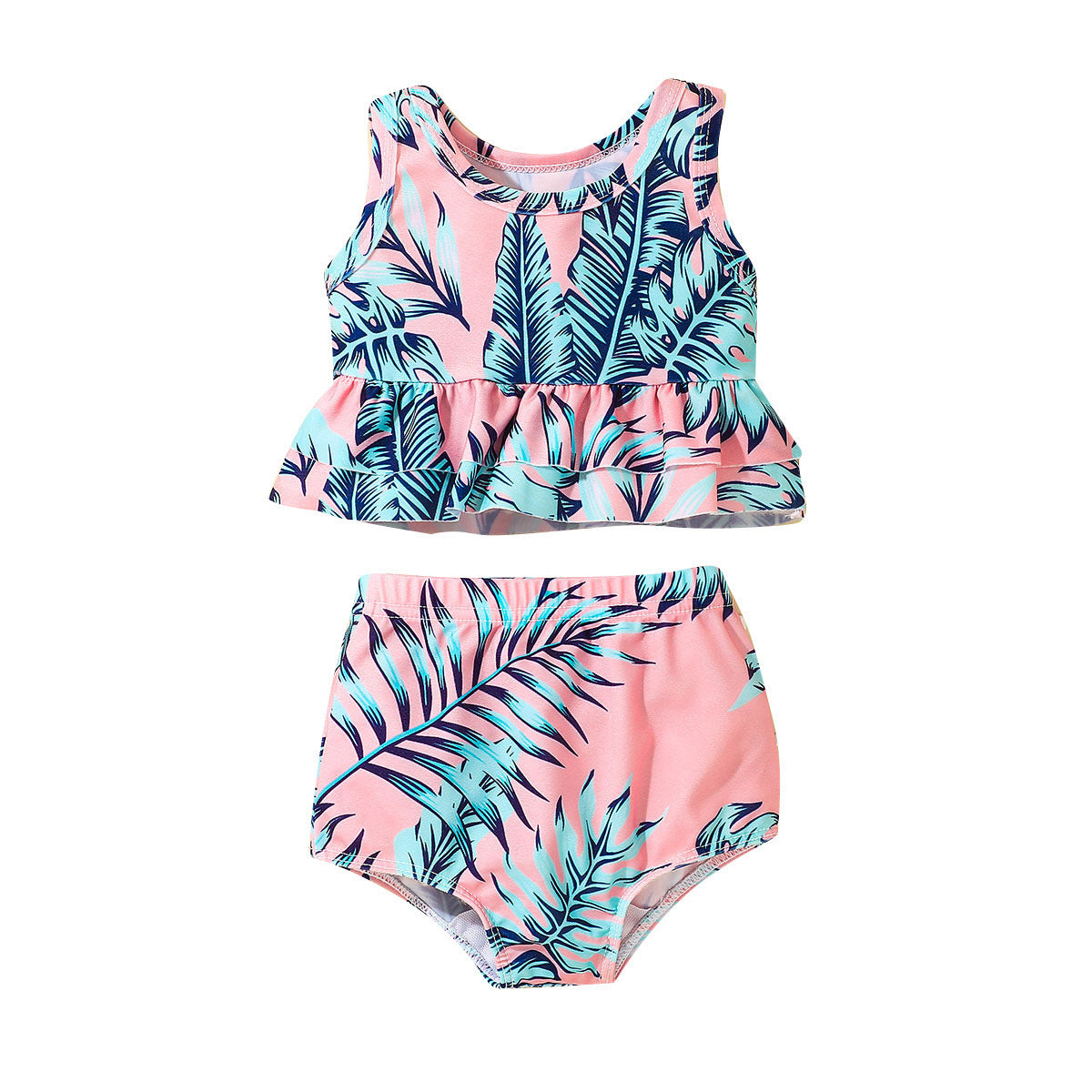 Kid Baby Girls Summer Printed Cartoon Sleeveless One-piece Swimsuit