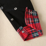 Baby Autumn Black Christmas Santa Claus One-piece Romper