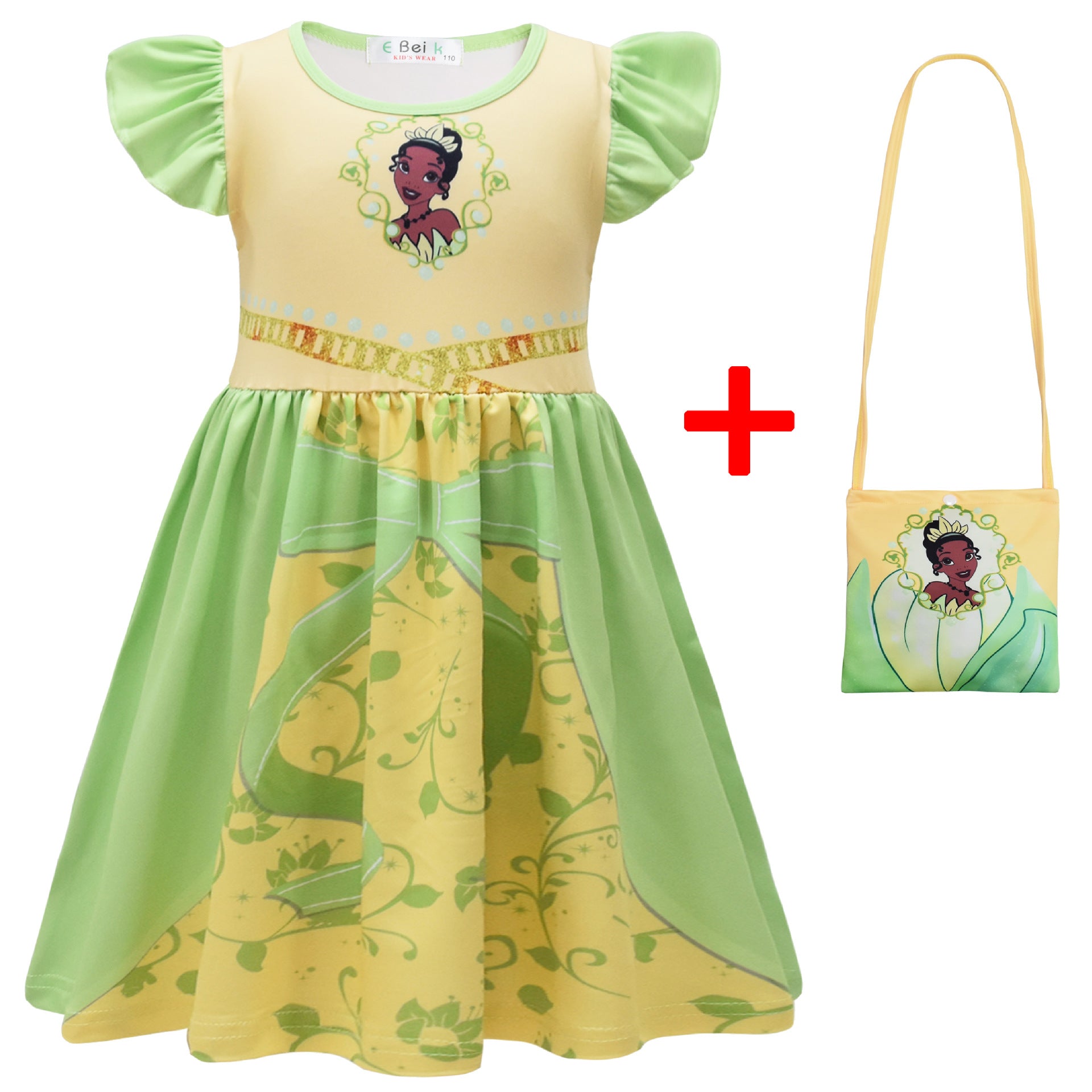 Kid Girl Halloween Plays Costume Party Casual Dress 2 Pcs