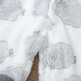 Baby Girl Boy One-piece Wrap Foot Winter Cashmere Lamb Rompers