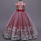 Kid Girl Princess Floral Lace Gown Sequins Gradual Change Dresses