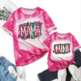Family Matching Mother Daughter CottonShort Sleeves T-shirt