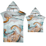 Adult Microfiber Fabric Marble Bath Towels  Bathrobe Cloaks Pajamas