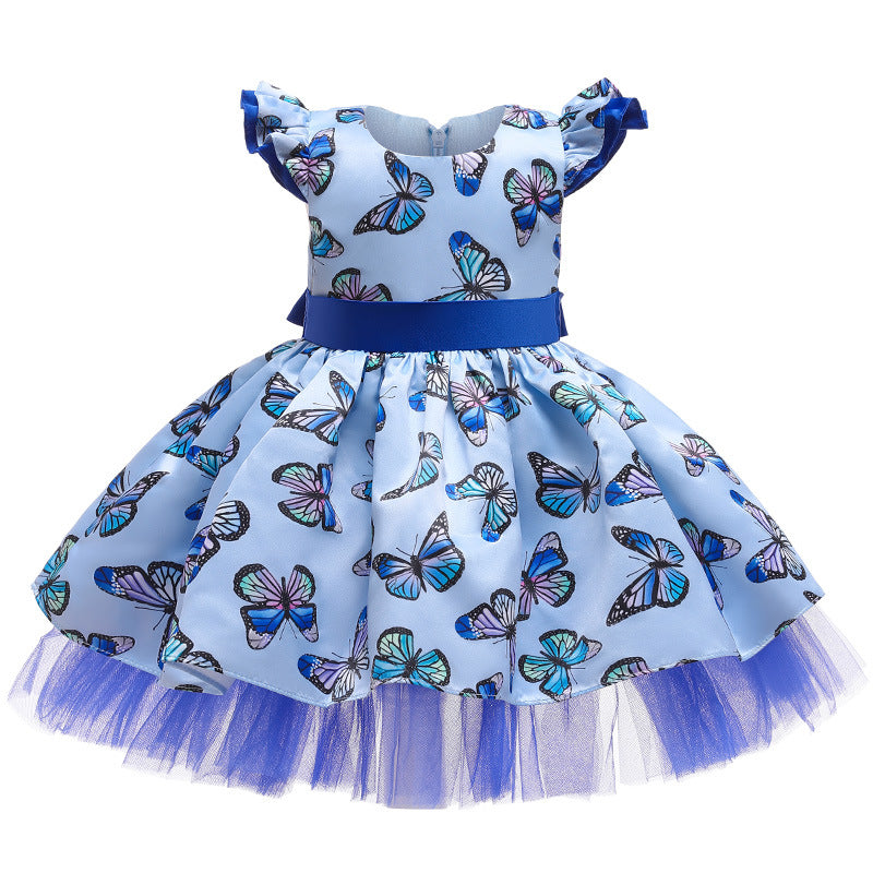 Kid Baby Girl Embroidery Ball Christmas Performance Gauze Dresses