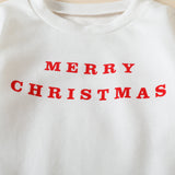 Kid Baby Girl Christmas Long Sleeve Letter Stripe Flare 2 Pcs Suits Sets