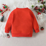 Kid Baby Girl Christmas Independent Station Letters Print Sweatshirt
