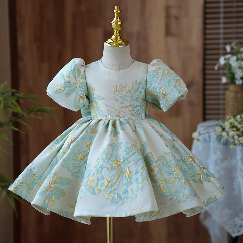 Kid Baby Girl Princess Birthday Pompous Piano Performance Dresses