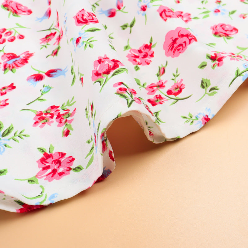 Family Matching Mother-daughter Parent-child Lovely Floral Dresses