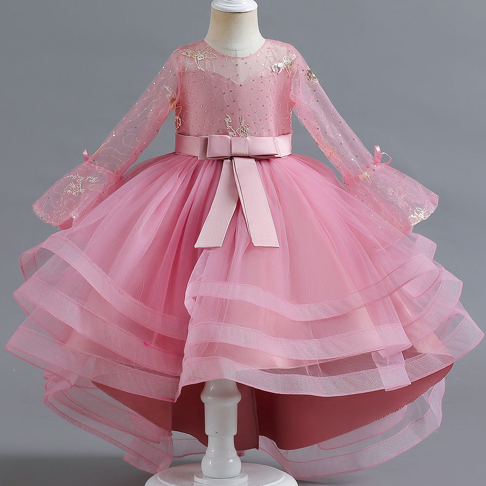 Kid Girl Princess Foreign Long Sleeve Dress