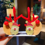 Kid Girl Christmas Hair Clip Small Antler Clip Elk Headdress Three-dimensional Headwear