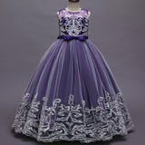Kid Girl Princess Floral Lace Gown Sequins Gradual Change Dresses