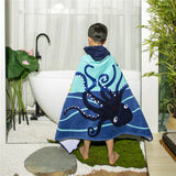 Baby Bathrobe Cartoon Bath Towel Robe Hooded Cloak Beach Towel Pajamas
