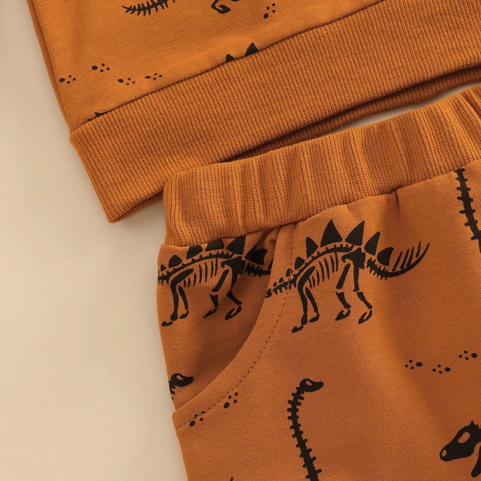 Kid Baby Boy Cute Cartoon Dinosaur Print 2 Pcs Sets