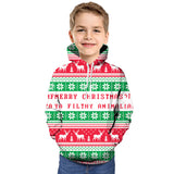 Kids Boy Girl 3D Christmas Snowflake Printing Hoodie