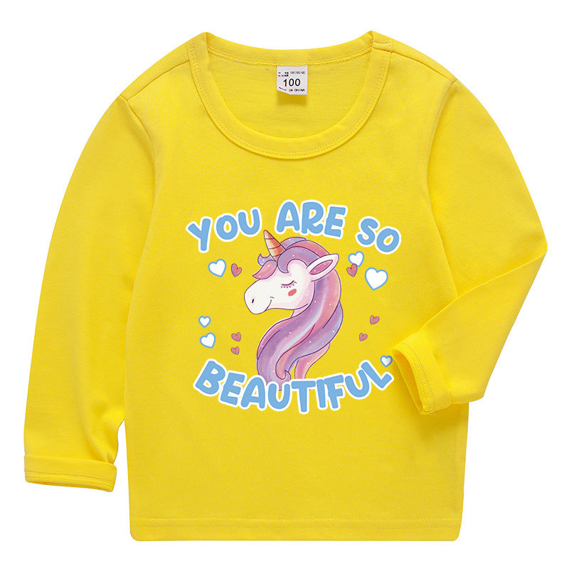 Kid Baby Girls Bottom Solid Color Fall Trend Cotton T-Shirt