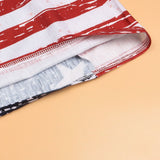 Family Matching Mother Daughter Independence Day Flag Cape Dress