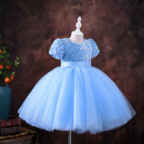 Kid Girl Princess Summer Korean Sequin Piano Dresses