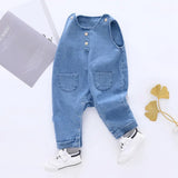 Baby Girl Onesies Sleeveless Crawlers Soft Denim Spring Autumn Rompers